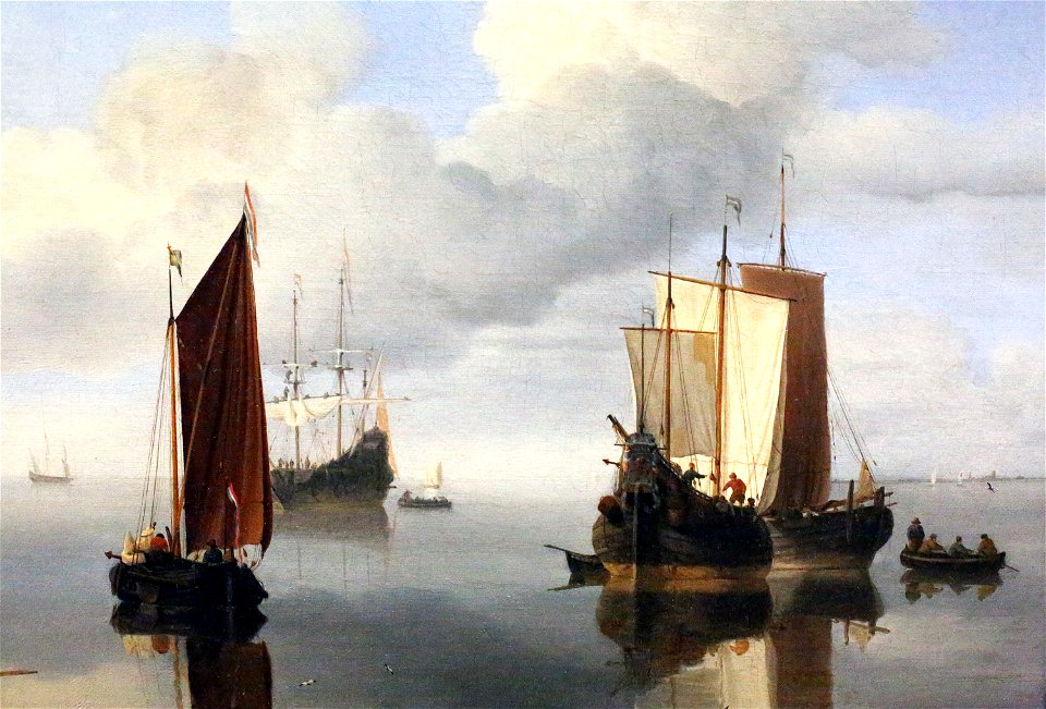W Van De Velde, Calm - Fishing Boats Under Sail, 1655-60, Wallace Collection