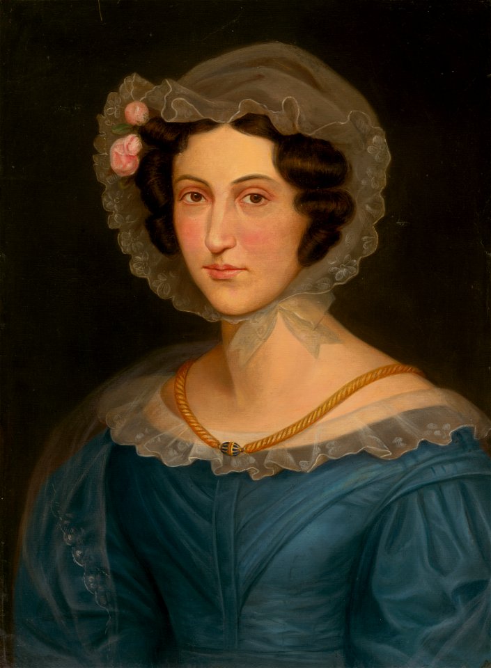 Východoslovenský maliar z 2. polovice 19. storočia - Mladá levočská dáma v čepci - O 3886 - Slovak National Gallery