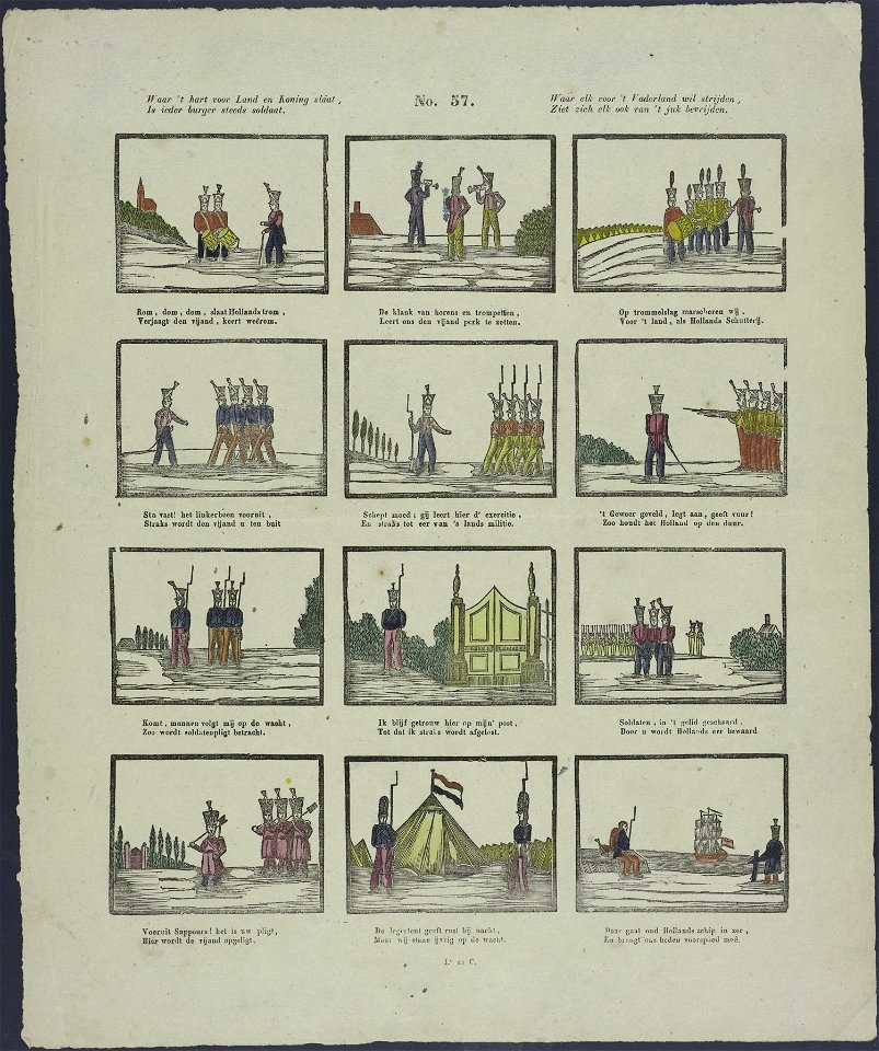 Waar 't hart voor land en koning slaat-Catchpenny print-Borms 0803