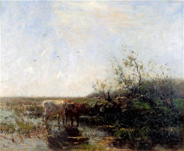W. Maris - Zomerlandschap met koeien aan plas - AB9292 - Cultural Heritage Agency of the Netherlands Art Collection