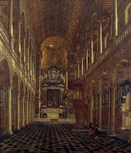 W. van Ehrenberg - Interieur van de Jezuiëtenkerk in Antwerpen - NK1784 - Noordbrabants Museum