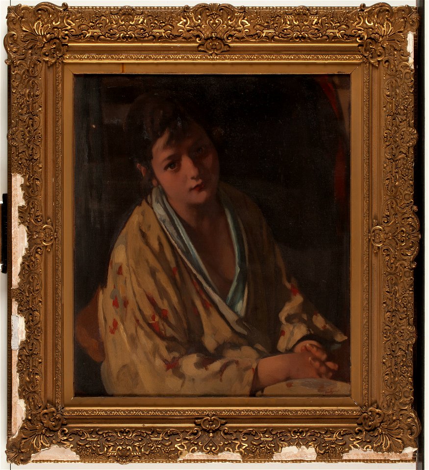W.A. Witsen - Meisjesfiguur in kimono Jeanne Freeken - W217 - Cultural Heritage Agency of the Netherlands Art Collection