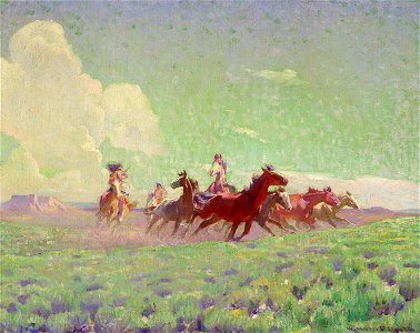W. Herbert Dunton - The Enemies' Horses - 1991.205.8 - Smithsonian American Art Museum