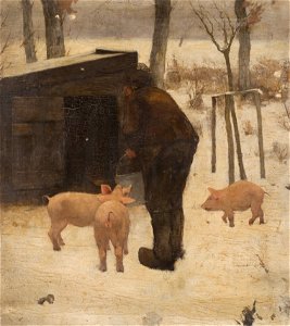 W.A. Witsen - Boer bij het varkenskot - W261 - Cultural Heritage Agency of the Netherlands Art Collection
