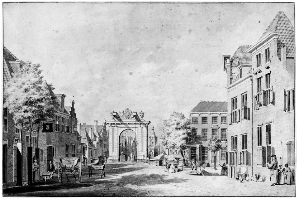 Wagenbrug met valbrug in Den Haag, gezien vanaf de Weg naar Delft
