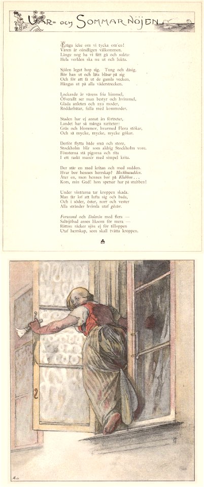 Vår- och Sommarnöjen Sehlstedt Ill av Carl Larsson