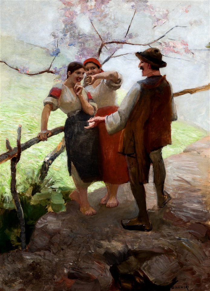 Wacław Szymanowski - Hutsuls in Conversation - MNK II-b-2846 - National Museum Kraków