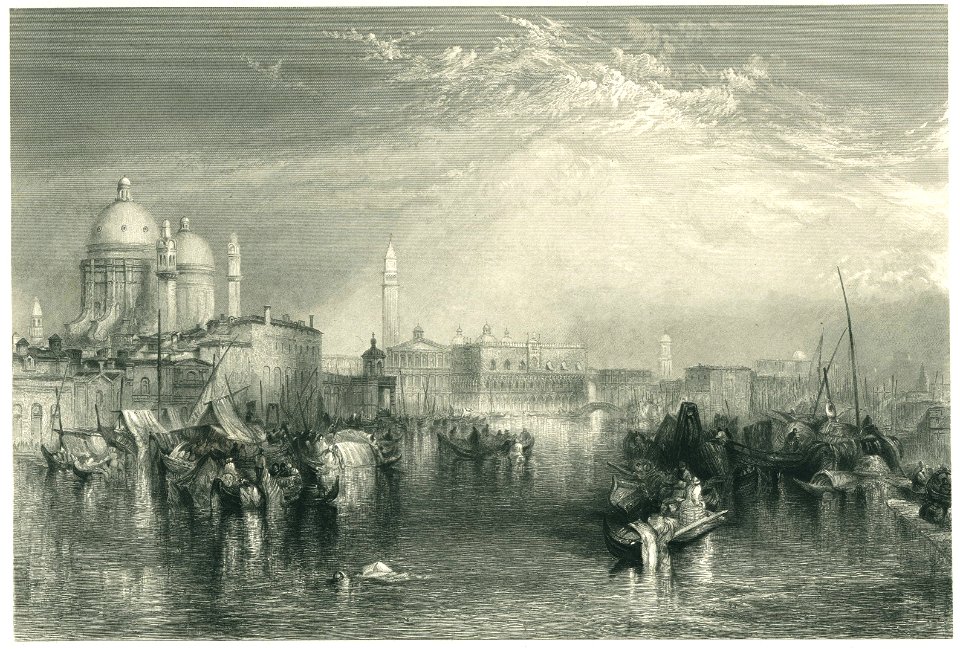 W. Turner - Le Canal de la Giudecca - Steel Engraving