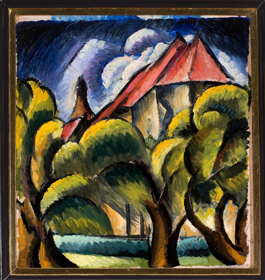Wacław Wąsowicz - Landscape with a church - MPW 425 - National Museum in Warsaw