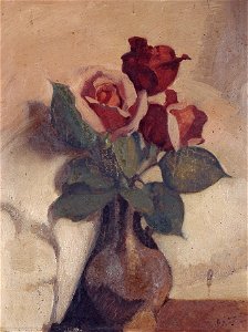 W.A. Witsen - Rozen in Baardman vaasje licht rose fond - W264 - Instituut Collectie Nederland