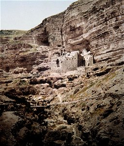 WADI-EL-KELT, COUVENT ST.-ELIE; PHOTOGRAPHED IN THE LATE 19TH CENTURY BY FRENCH PHOTOGRAPHER, BONFILS