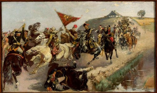 Wacław Pawliszak - Skirmish on the road - 183790 MNW - National Museum in Warsaw