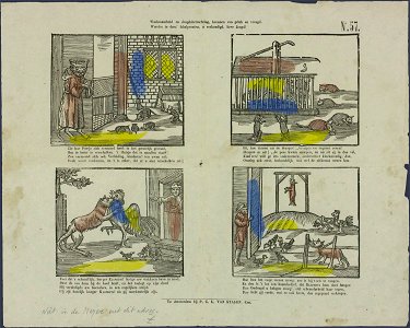 Waakzaamheid en deugdsbetrachting, bronnen van geluk en vreugd-Catchpenny print-SMC K 0061