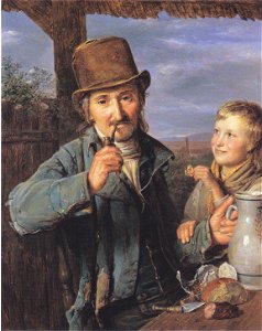 Waldmüller - Der Taglöhner mit seinem Sohn