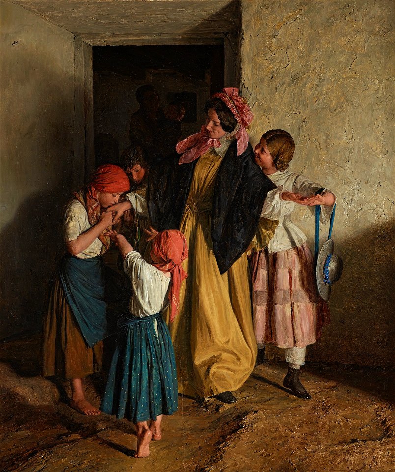 Ferdinand Georg Waldmüller - Der Abschied der Patin (1859)