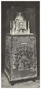 Wagner - Entwurf Akademie auf der Schmelz - Modell bei Ausstellung Secession