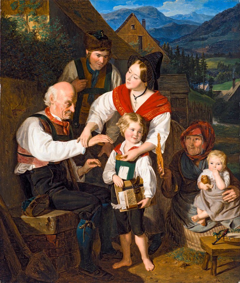 Ferdinand Georg Waldmüller - Der belohnte Fleiss (1830)