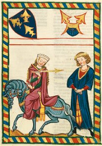 Wachsmut von Muhlhausen, from Codex Manesse, 1305-15 (43307082622)