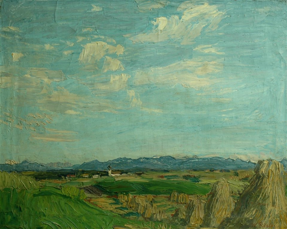 Waldemar Rösler - Landschaft bei Wasserburg am Inn - BG-M 3085-82 - Berlinische Galerie