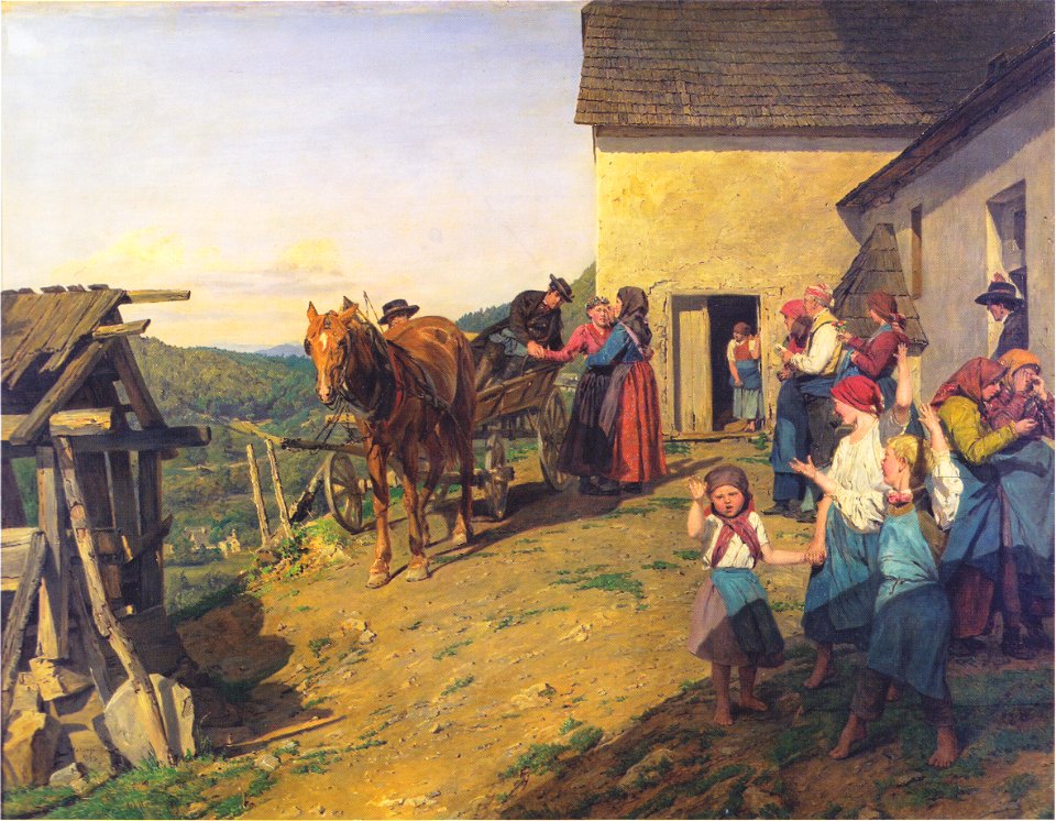 Waldmüller - Abschied der Braut von den Eltern