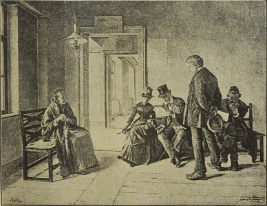 Waiting room at the court, by Isidor Kaufmann, ca. 1888