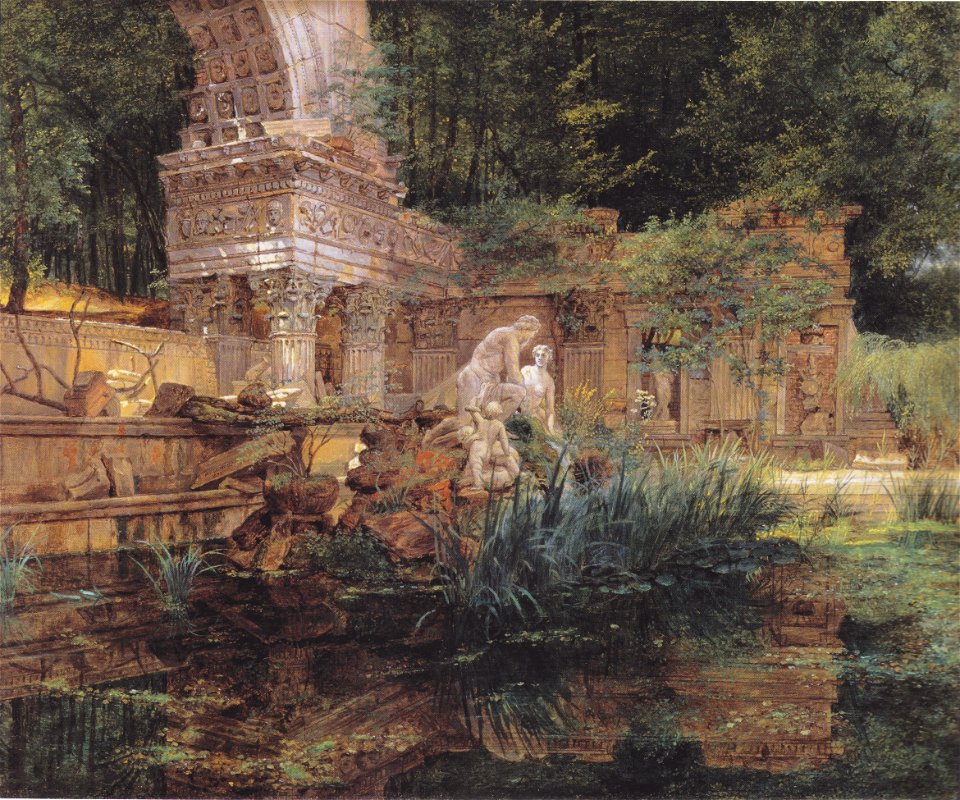 Waldmüller - Die römische Ruine in Schönbrunn