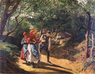 Waldmüller - Begegnung im Walde