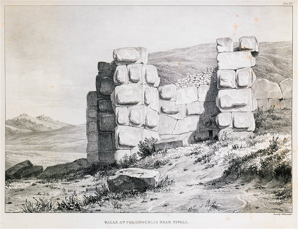 Walls at Colonocelli near Tivoli - Dodwell Edward - 1834