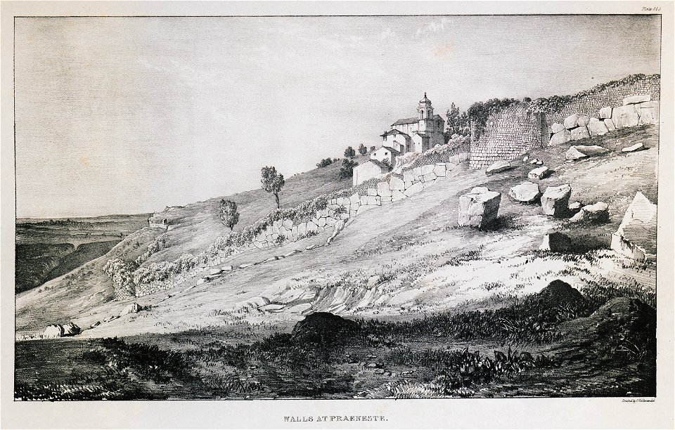 Walls at Praeneste (3) - Dodwell Edward - 1834