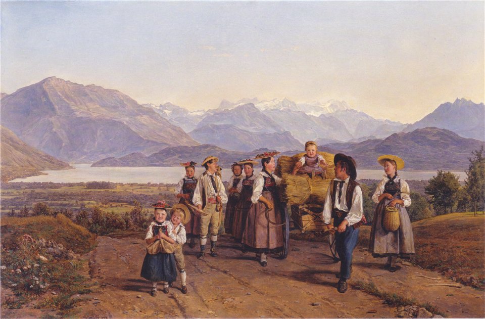 Waldmüller - Heimkehr von der Ernte (Am Zugersee)