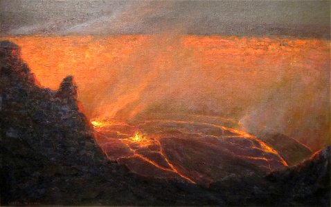 Lionel Walden - 'Volcano', oil on canvas, Honolulu Academy of Arts