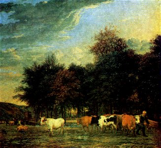 Waldstück mit Viehmarkt (Dujardin)