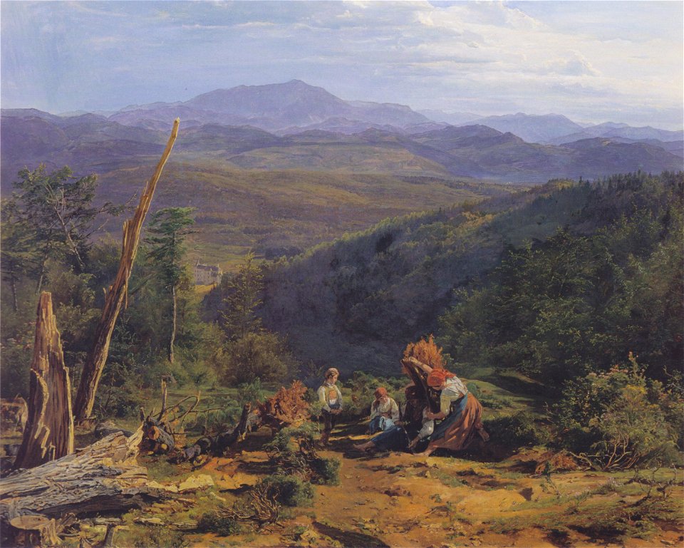 Waldmüller - Wienerwaldlandschaft mit Schloss Wildegg