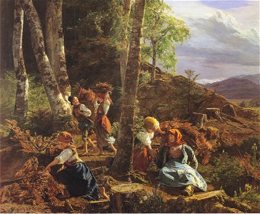 Waldmüller - Reisigsammler im Wienerwald