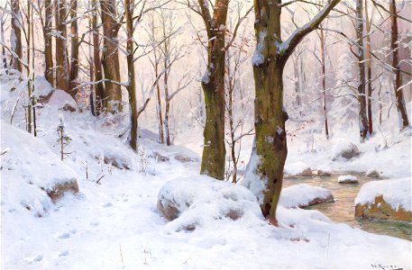 Walter Moras - Winterlandschaft. Free illustration for personal and commercial use.