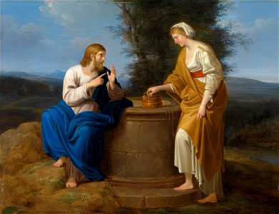 Ferdinand Georg Waldmüller - Christus und die Samariterin (1818)