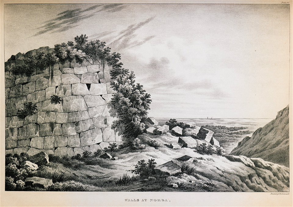 Walls of Norba - Dodwell Edward - 1834