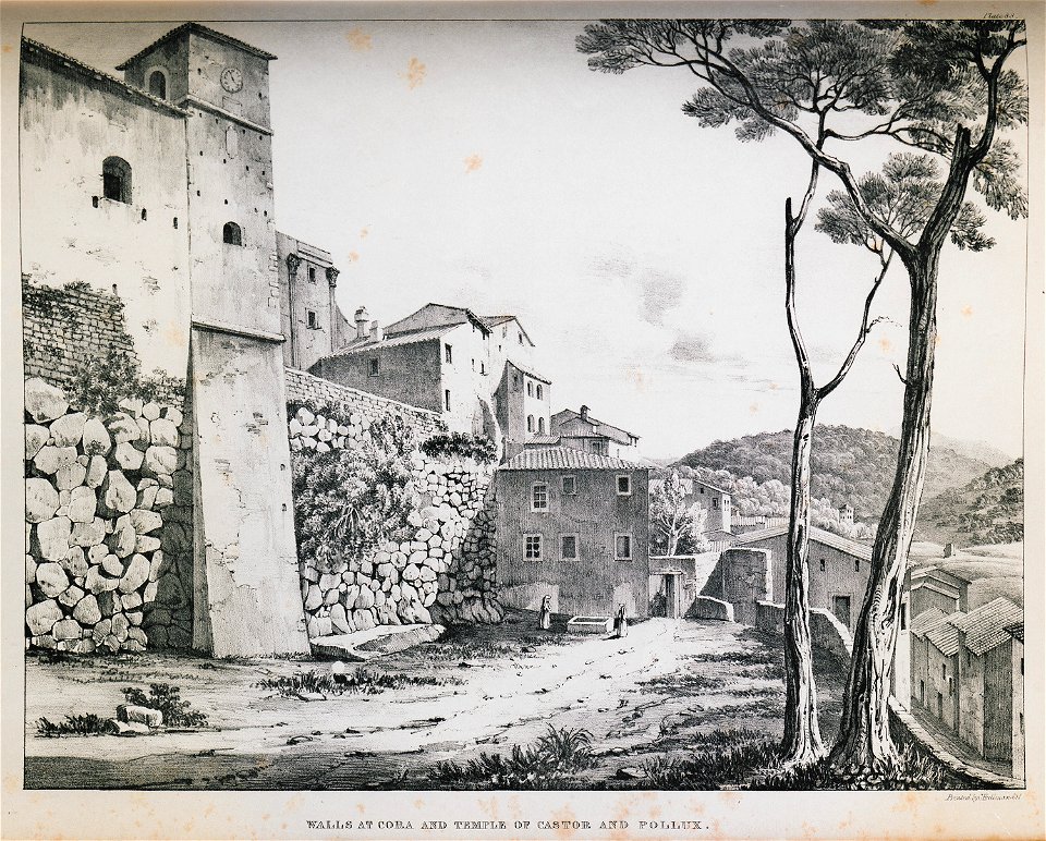 Walls at Cora and Temple of Castor and Pollux - Dodwell Edward - 1834