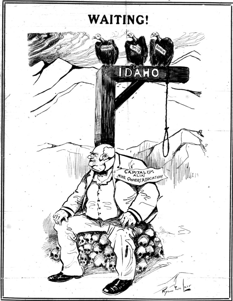 Walker cartoon about political executions in Idaho