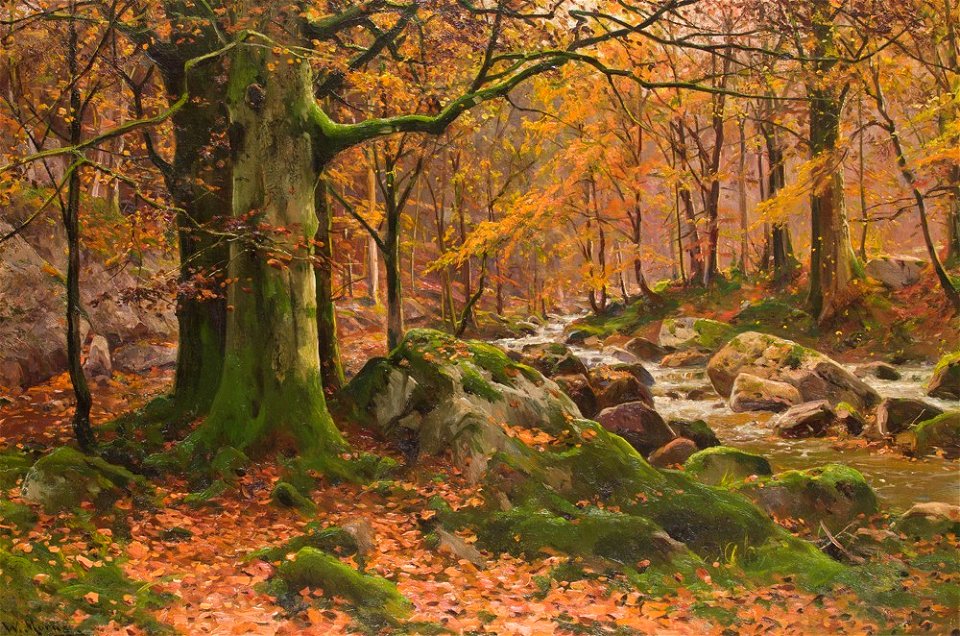 Walter Moras - Herbst am Waldbach