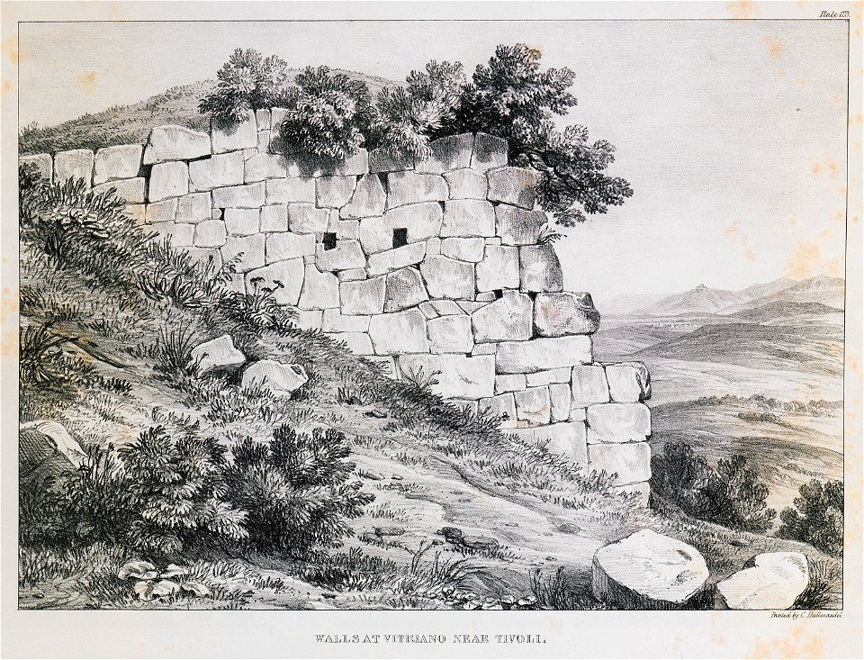 Walls at Vitriano near Tivoli - Dodwell Edward - 1834