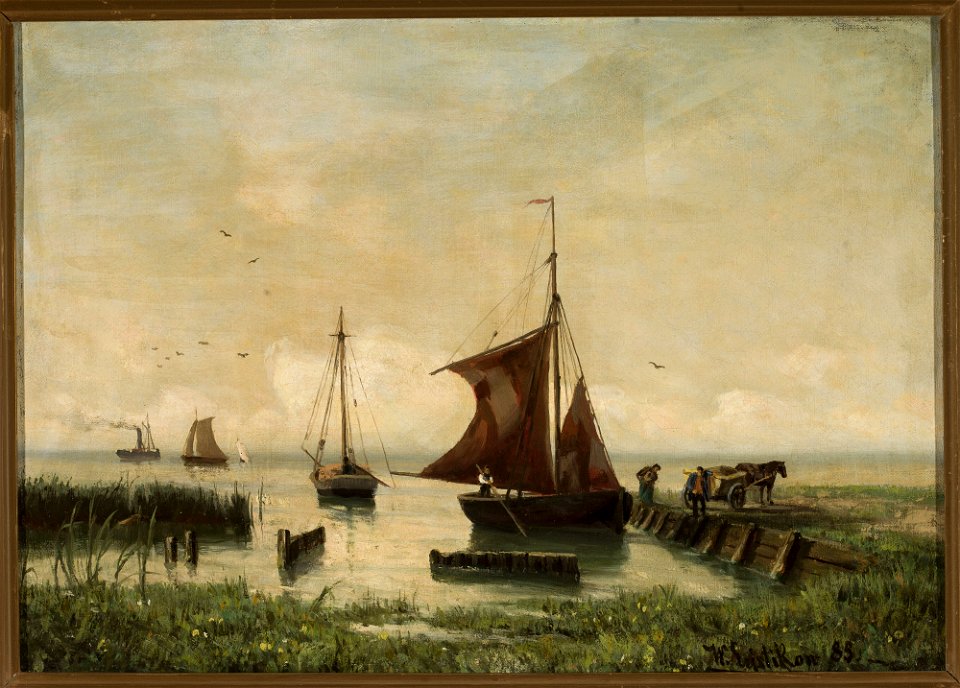 Walter Leistikow - Sail boats at the lakeside - M.Ob.2068 MNW - National Museum in Warsaw