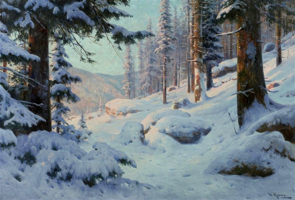 Walter Moras - Verschneite Waldlandschaft (02)