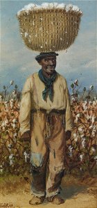 William Aiken Walker - Cotton Pickers, a man