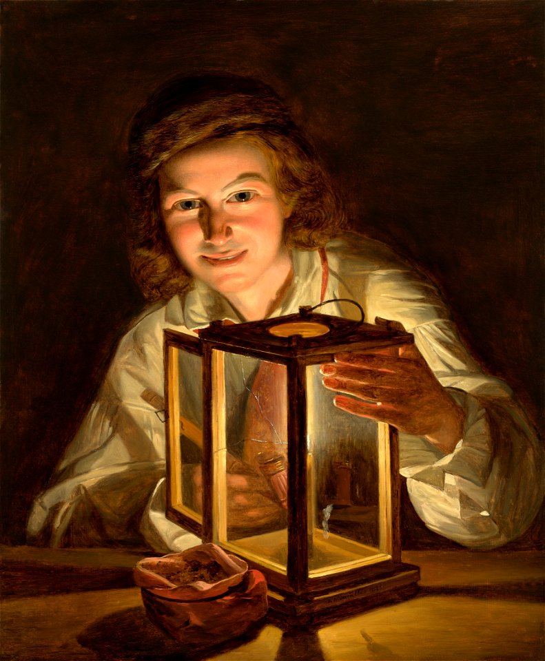 Ferdinand Georg Waldmueller Selbstbildnis mit Laterne, 1825