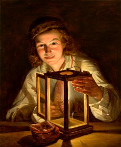 Ferdinand Georg Waldmueller Selbstbildnis mit Laterne, 1825