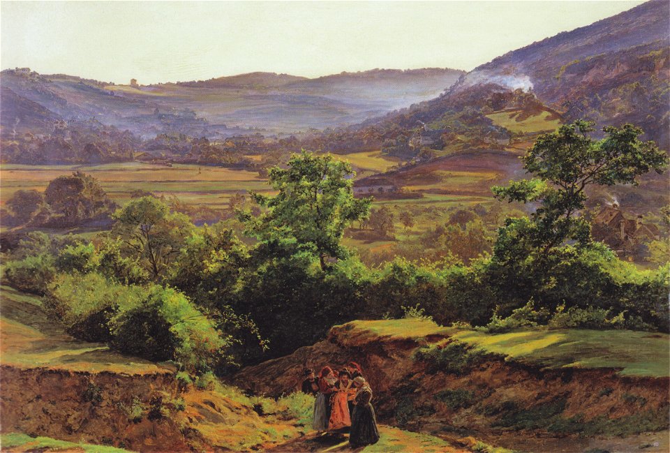 Waldmüller - Berglandschaft mit der Ruine Liechtenstein bei Mödling