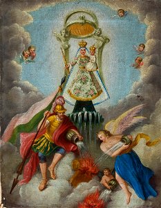 Wallfahrtsmadonna mit St Florian
