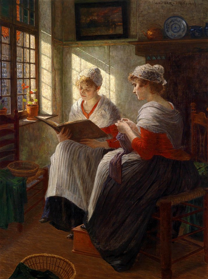 Walther Firle Zwei Mädchen am Fenster 1903