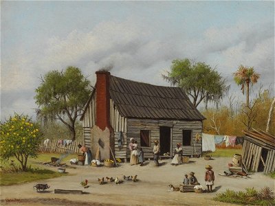 William Aiken Walker - Sharecroppers Gathered in the Yard